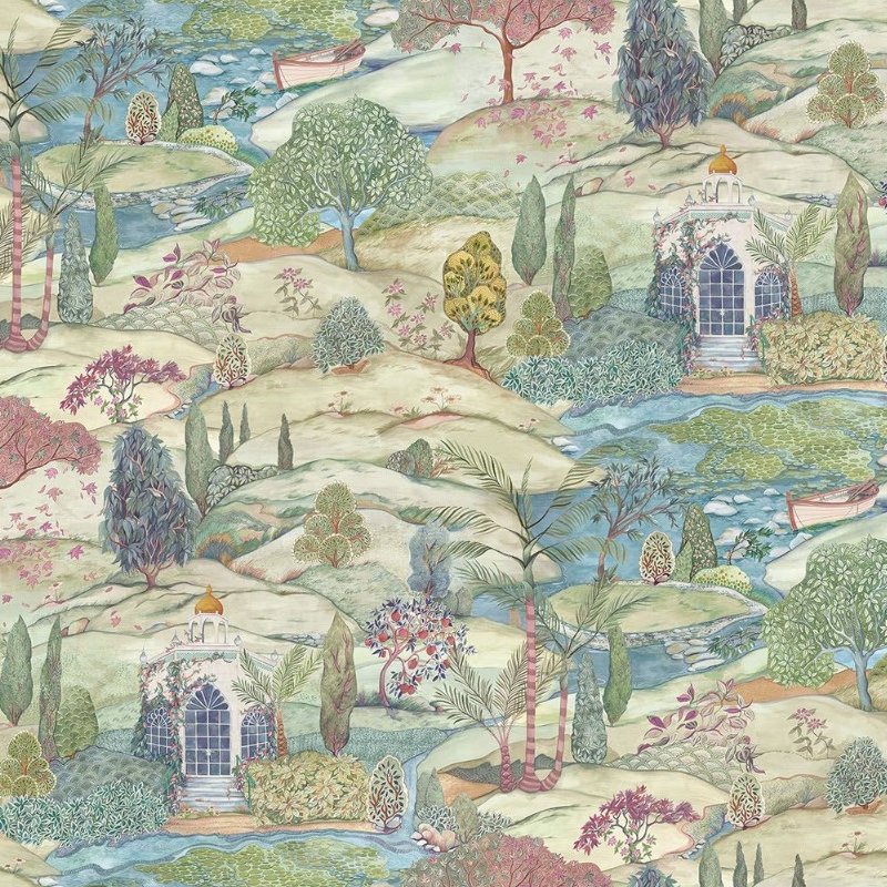 Lodhi Carta da Parati “Giardini di Lodhi” Paesaggio Indiano tra Estate e Autunno