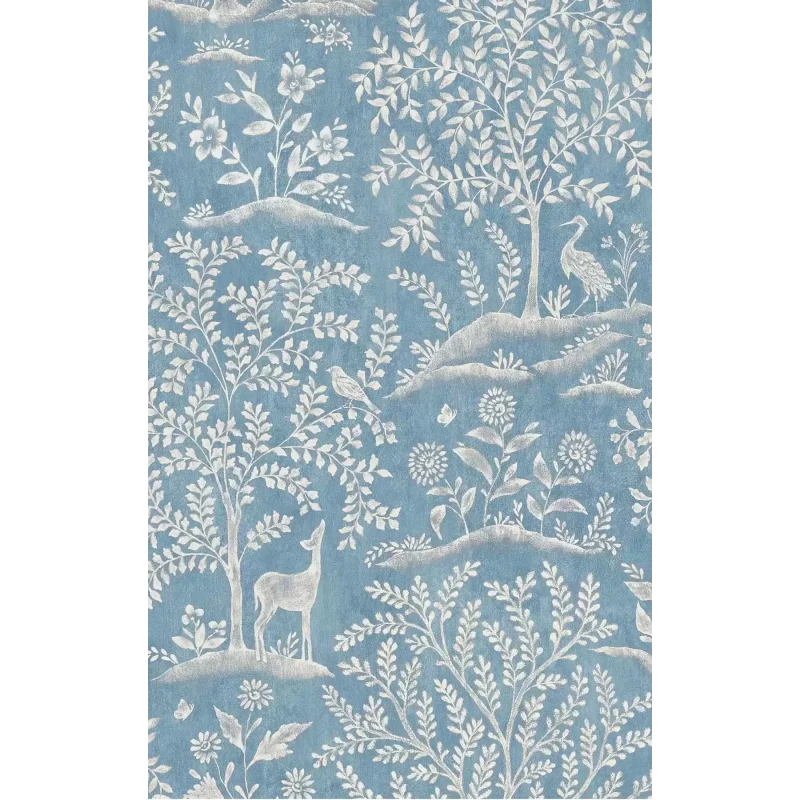 FORESTA Carta da parati Ritardante di Fiamma, Design Fiabesco con Alberi e Animali - NCW4490-03