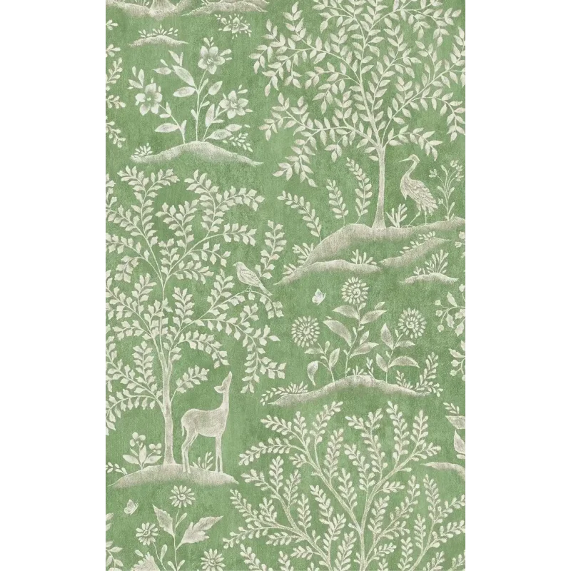 FORESTA Carta da parati Ritardante di Fiamma, Design Fiabesco con Alberi e Animali - NCW4490-05