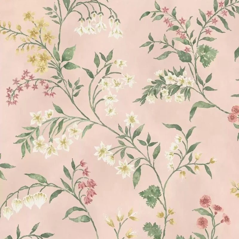 ALMORA Carta da parati Almora Motivo Floreale Elegante con Campanule e Fucsie