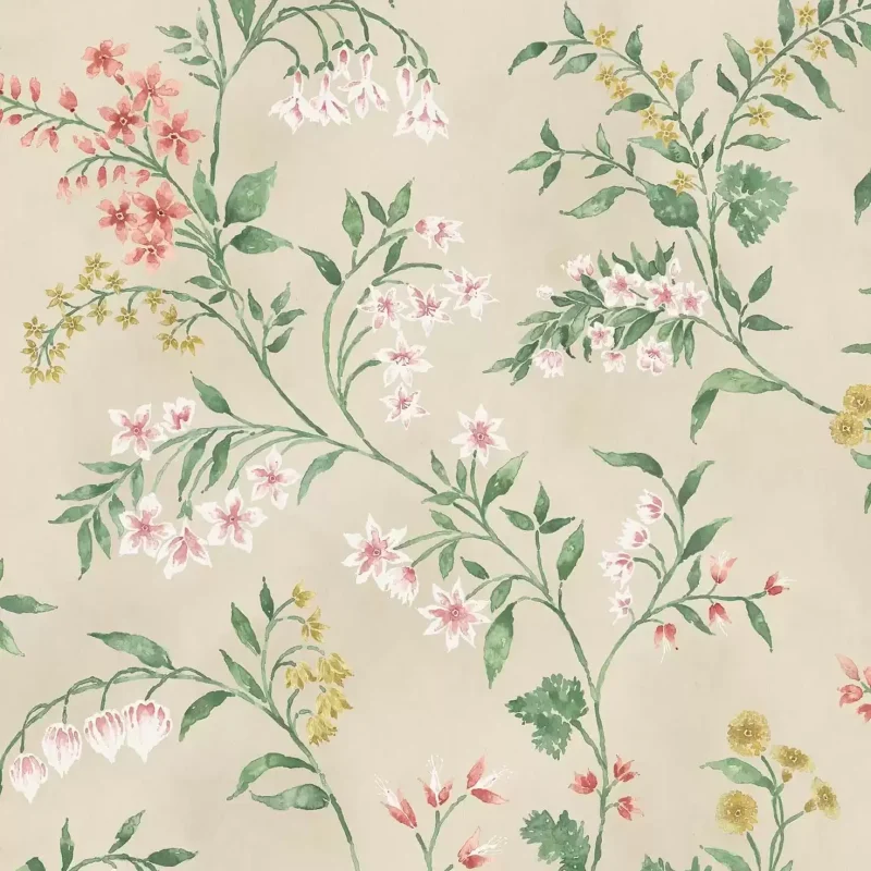 ALMORA Carta da parati Almora Motivo Floreale Elegante con Campanule e Fucsie - NCW4491-03