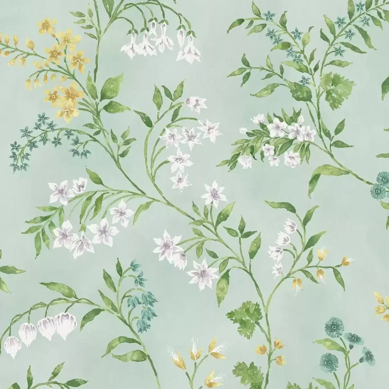 ALMORA Carta da parati Almora Motivo Floreale Elegante con Campanule e Fucsie - NCW4491-05