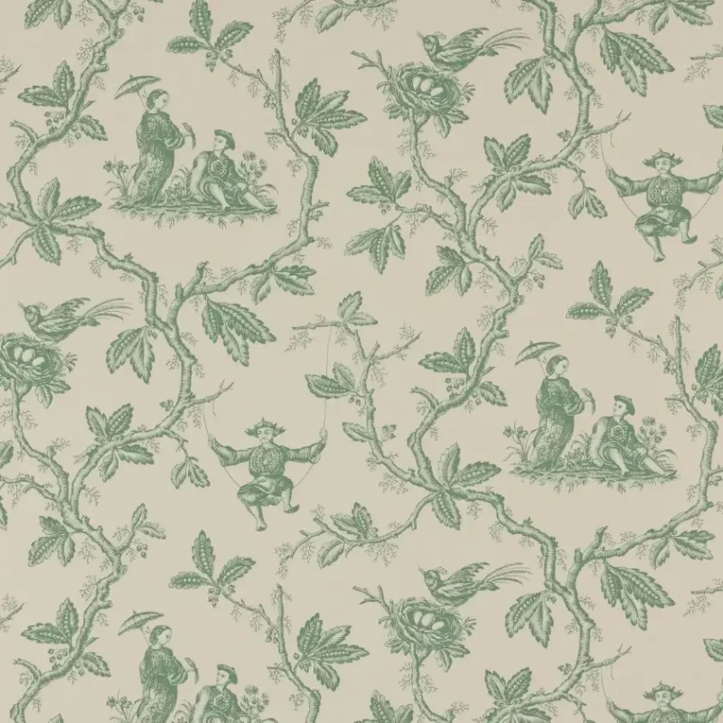 TOILE DE JOUY CHINOISERIE Carta da parati stile tradizionale e influenze orientali - W7017-03
