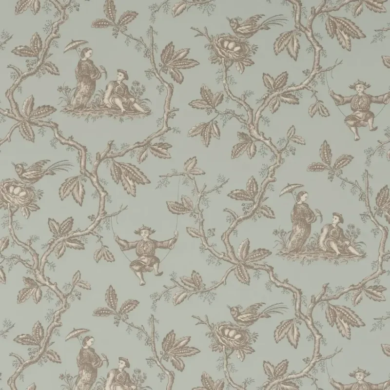 TOILE DE JOUY CHINOISERIE Carta da parati stile tradizionale e influenze orientali - W7017-05