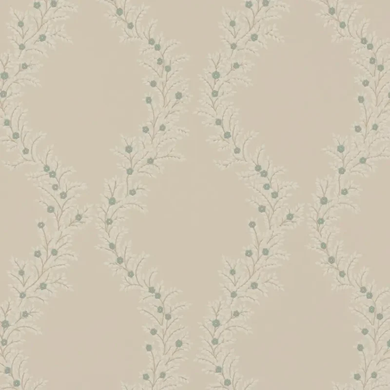 LILIANA Carta da parati Eleganza country tra foglie e ghirlande floreali - W7019-02