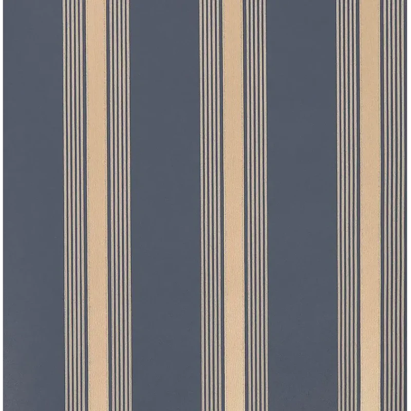 MANETTI STRIPE Carta da parati con striscia metallica e righe neutre su sfondo colorato, Ritardante di fiamma