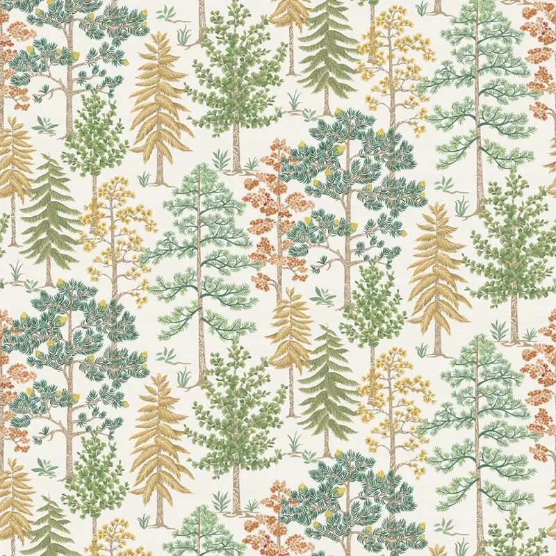 VANA Carta da parati Foresta europea – Ritardante di fiamma, Tessuto non tessuto, effetto rilassante e naturale - W8030-02