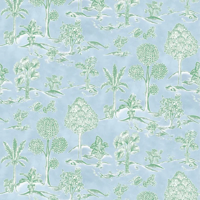 KARUNA Carta da Parati tessuto non tessuto, ritardante di fiamma con motivo giardini ornamentali - W8033-02