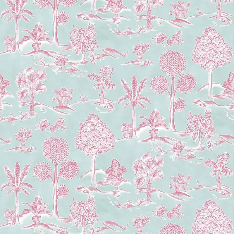 KARUNA Carta da Parati tessuto non tessuto, ritardante di fiamma con motivo giardini ornamentali - W8033-05