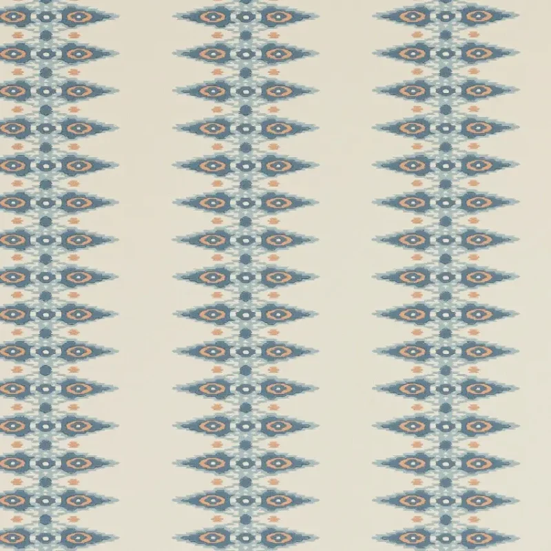 PRIYA Carta da parati motivo a strisce ikat con struttura a rombi - J189W-02