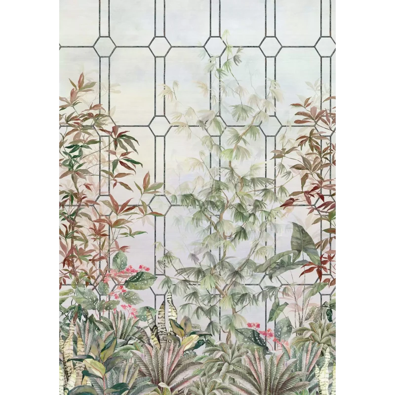 KATSURA Carta da parati motivo dei giardini imperiali di Kyoto in tessuto non tessuto - W7611-01